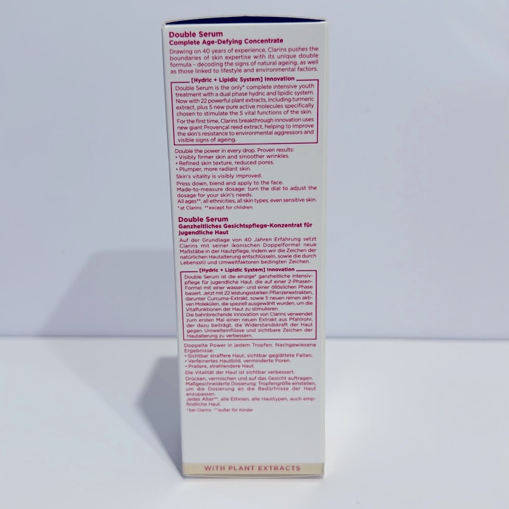 Clarins DOUBLE SERUM [Hydric+Lipidic System] Age-Defying Concentrate XLG NIB! - Picture 13 of 14